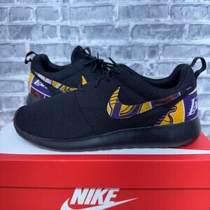 Nike Roshe One Black Los Angeles Lakers Custom 511881-026 Mens Size 8.5 New